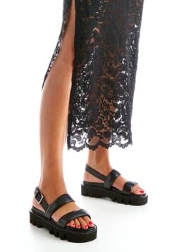 Lloyd HOCHWERTIGE - Plateausandalette - Schwarz