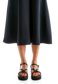 Lloyd HOCHWERTIGE - Plateausandalette - Schwarz